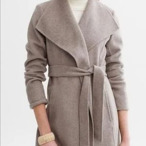 Banana Republic Double Face Wrap Coat in Tapupe Heather Size Small